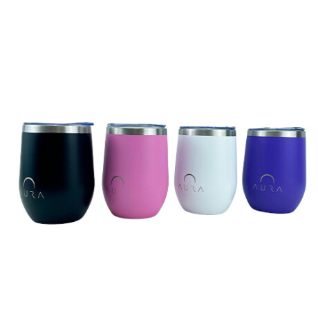 Mate Aura con Tapa 220ML Acero Inoxidable BLANCO