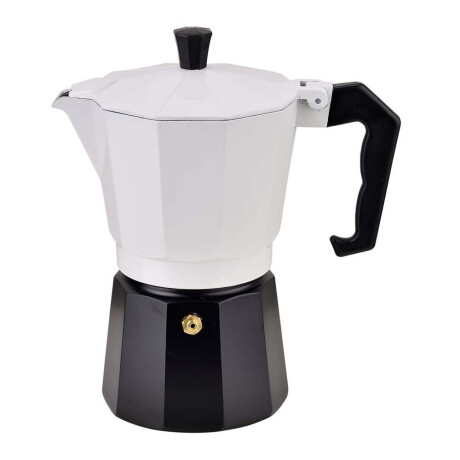 Cafetera Italiana 6T 240Ml Alum Lines Blanco