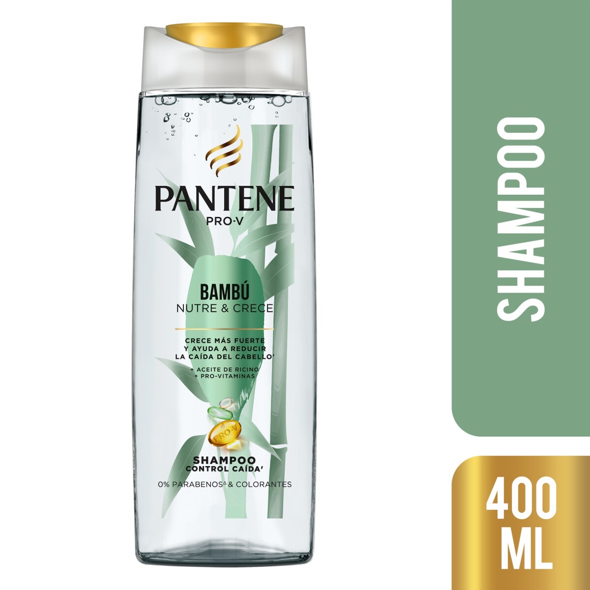 Pantene Shampoo Bambú 400 ml – Cabello Suave y Natural