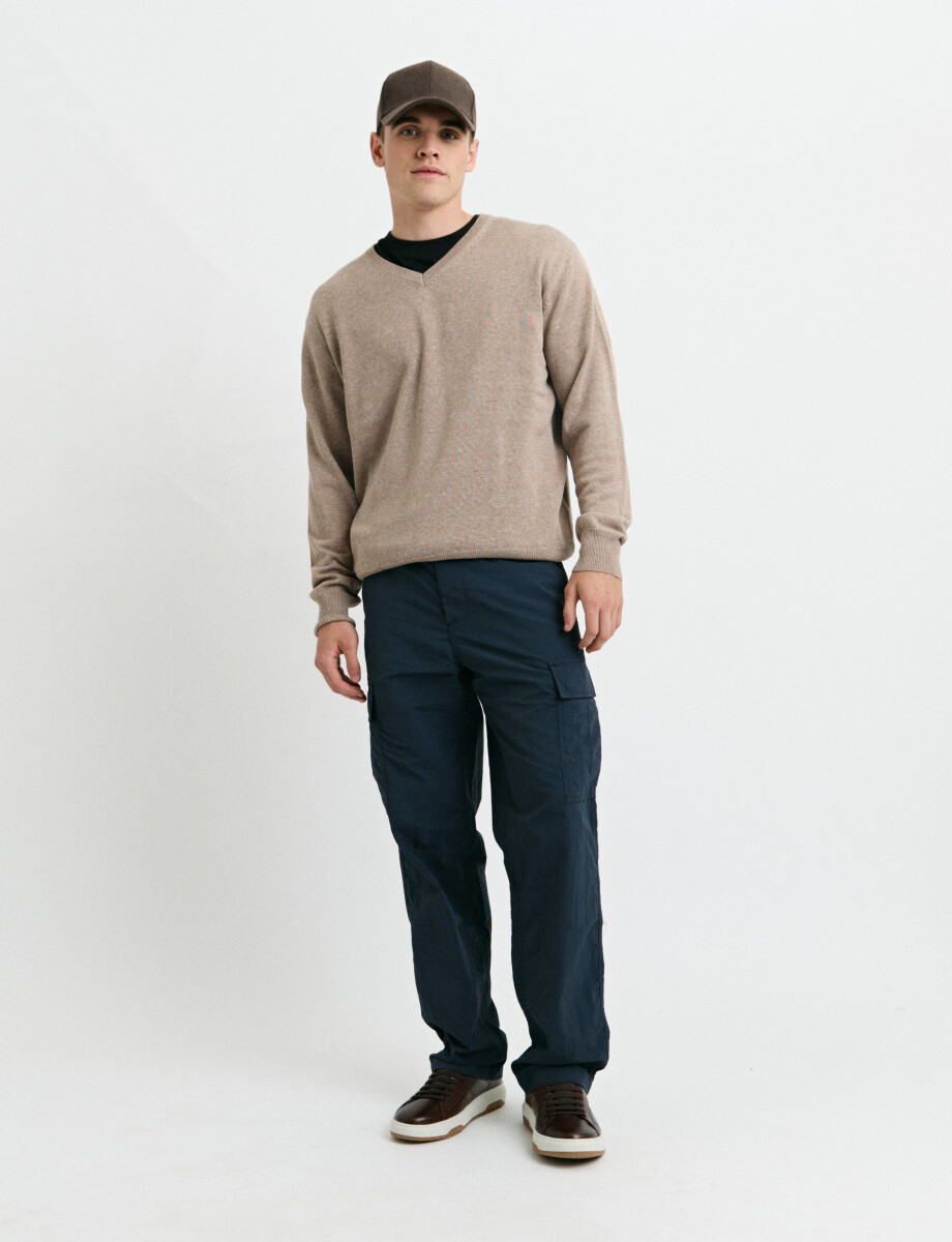 470985 SWEATER HARRINGTON LABEL Tostado