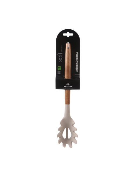 CUCHARA PASTA SILICONA 31CM MANGO ACACIA BEIGE CUCHARA PASTA SILICONA 31CM MANGO ACACIA BEIGE