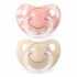 Set x2 chupete anatómico Suavinex 6 a 18M bear rosa beige