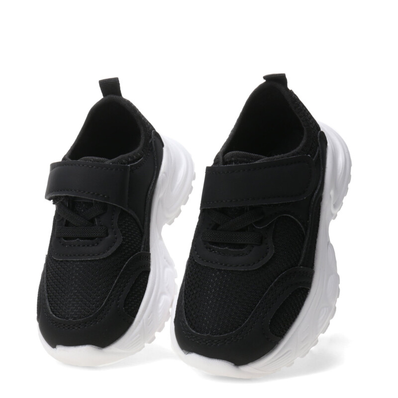 Championes de Niña Croco Kids BEZA con elastico y velcro Negro