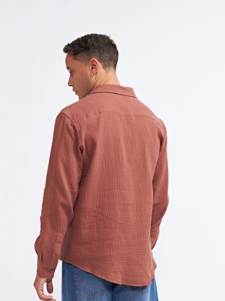 CAMISA LORETO MARRON