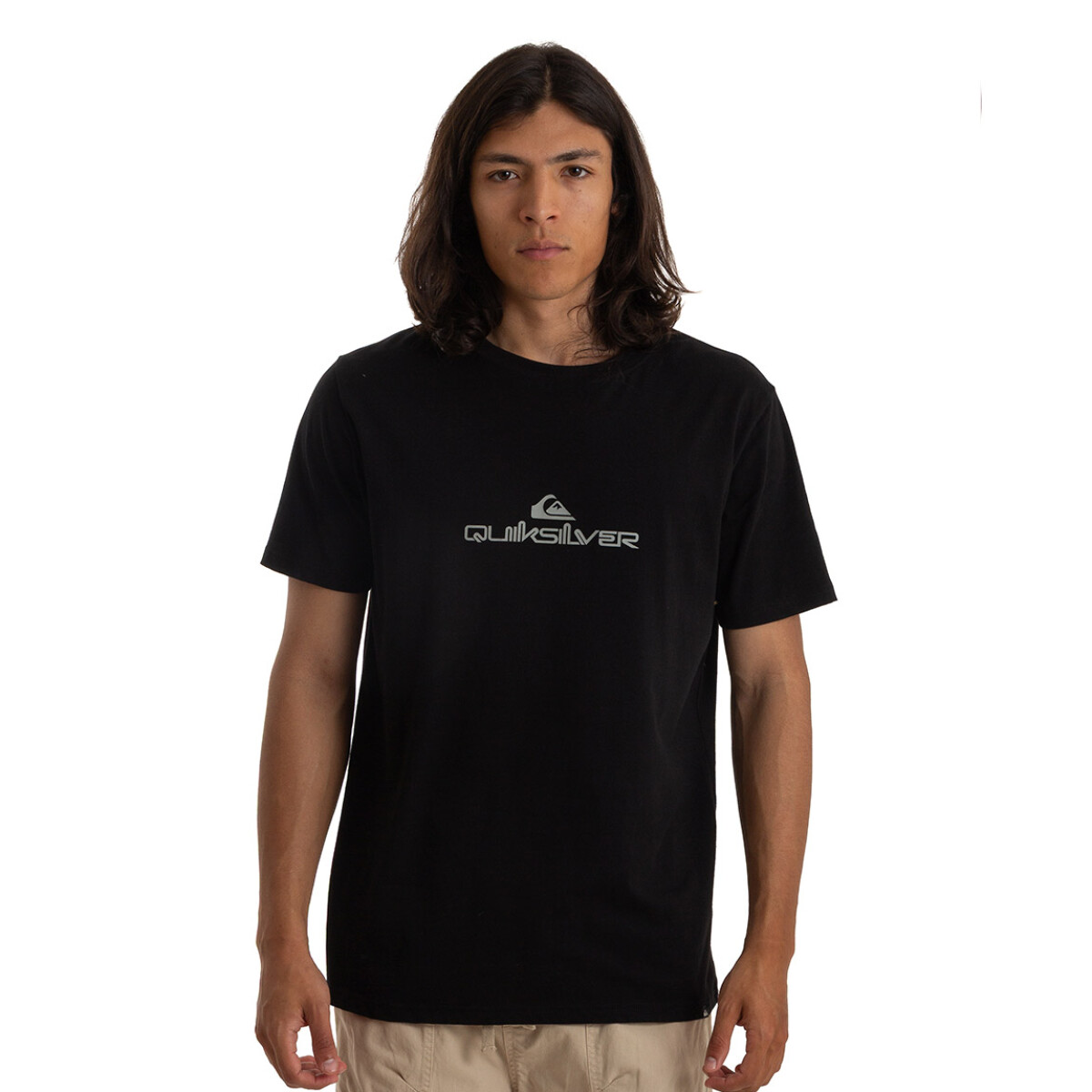 Quiksilver Remera COMP LOGO Hombre - Negro 