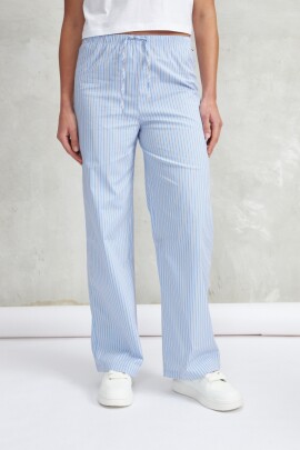 PANTALÓN STRIPE CELESTE