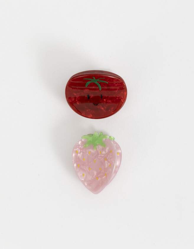 Hebillas Infantiles Frutas Set De Mini Broches Infantiles - Combinacion Bicolor