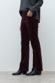 Pantalón Donna de pana ciruela