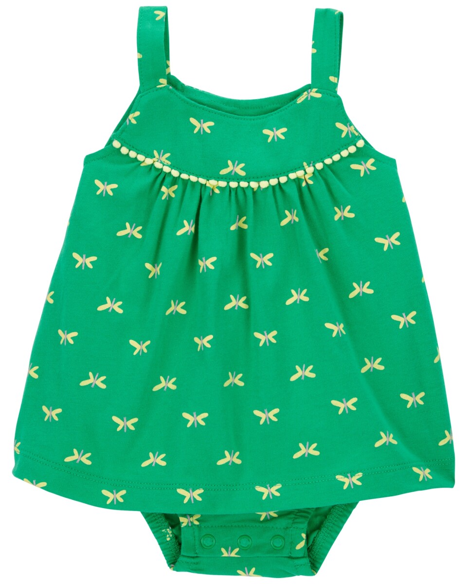 Vestido body de algodón diseño mariposas 