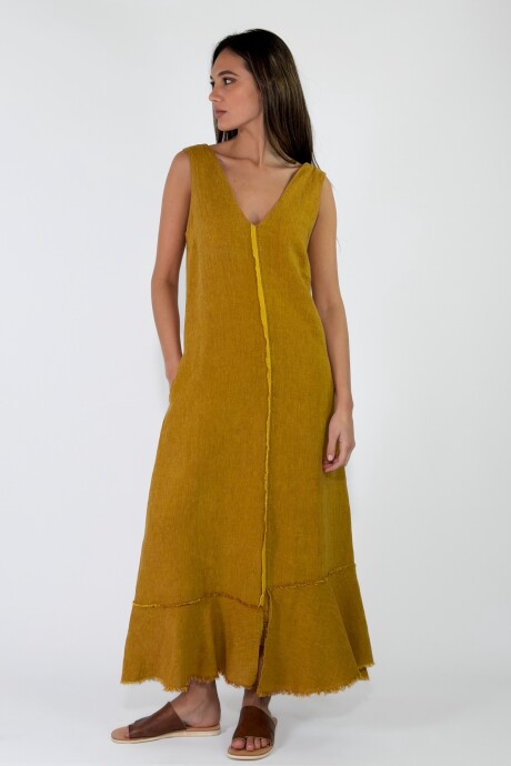 VESTIDO CAMILA Mostaza