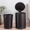 Tacho cesto de basura acero inoxidable 12L con tapa negro