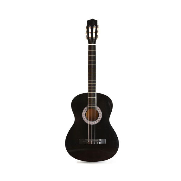 Guitarra Criolla Clasica Tamaño 4/4 39 Para diestros Con Estuche Funda Y Puas Imback Color Negro Guitarra Criolla Clasica Tamaño 4/4 39 Para diestros Con Estuche Funda Y Puas Imback Color Negro