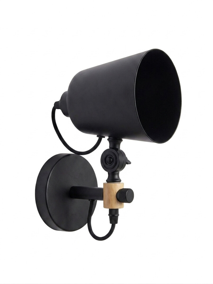 [OUTLET] Aplique Spot de Pared Nórdico Metal para Lámpara E27 - Negro 