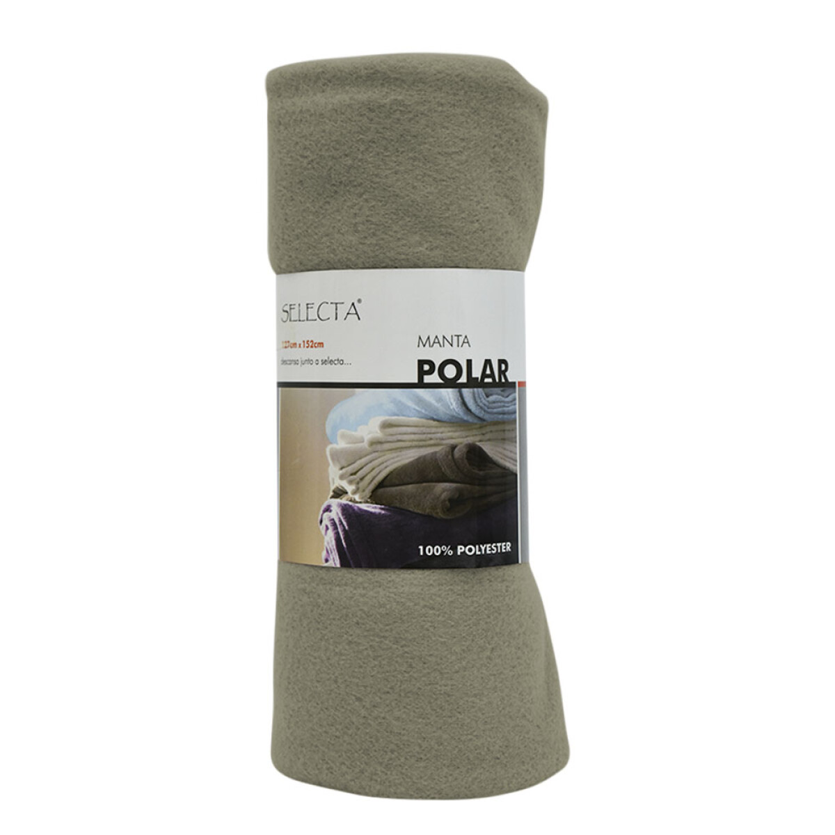 Manta Polar Frazada de 1 Plaza 127x152cm Varios Colores - Gris Humo 