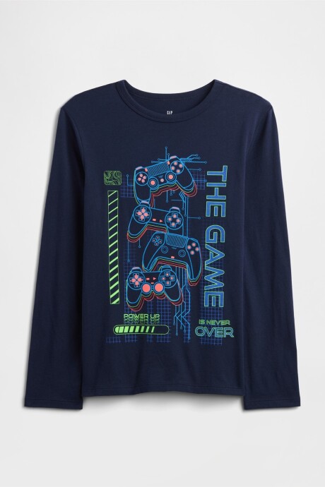 Remera Gráfico Niño Tapestry Navy