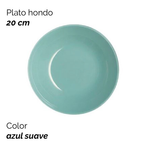 Plato Hondo 20cm Azul Suave Ref. L1124 Arty Luminarc Unica