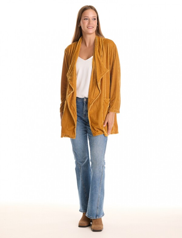 Blazer Velour MOSTAZA