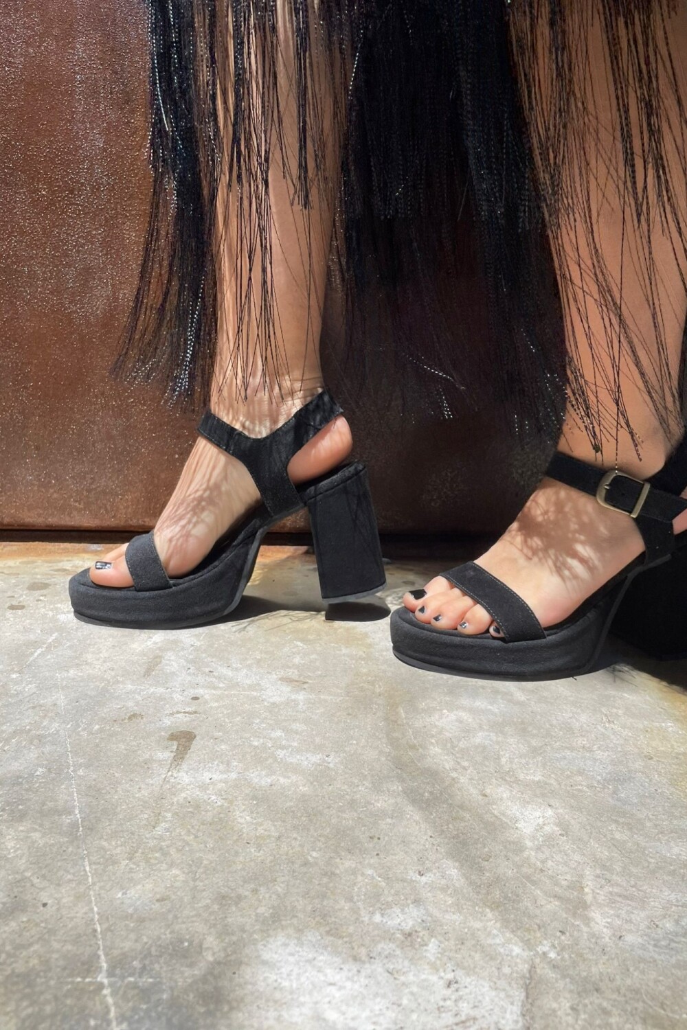 None Bridal Heels Negro