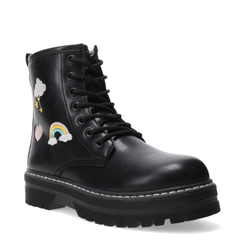 Botas de Niña MINI Miss Carol LEAVEN acordonada Negro