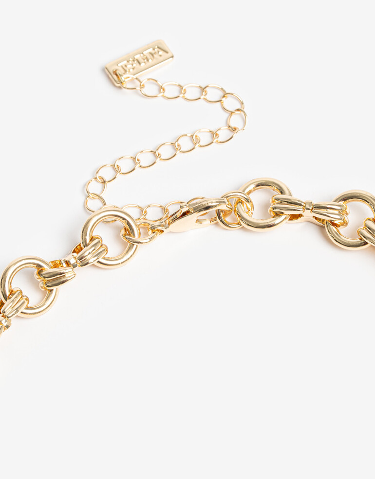 Collares Cortos Metal Collares Cortos Cadena De Metal - Dorado