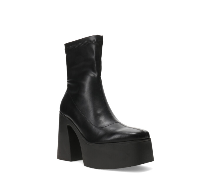 Bota BIRGI con plataforma y material elastizado Black