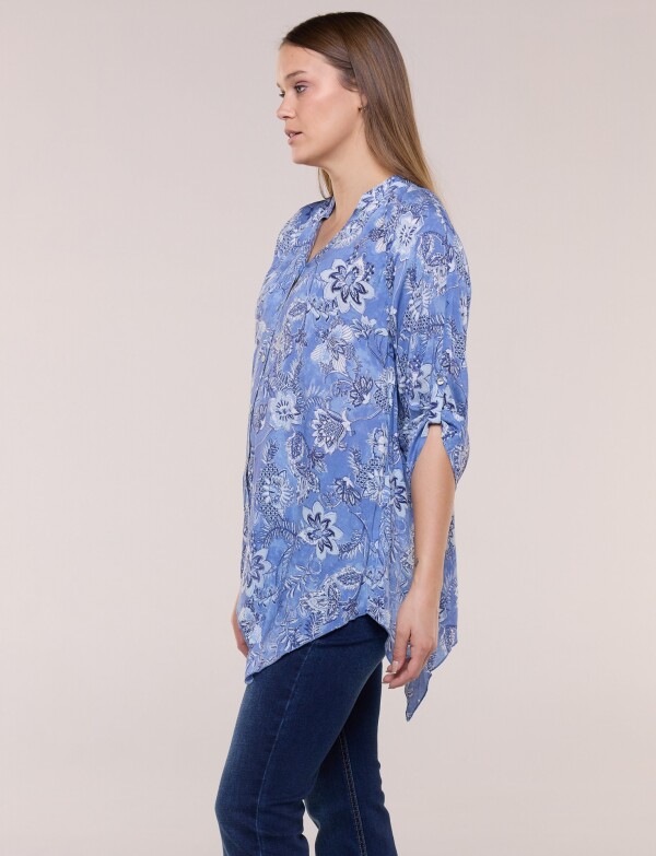 Blusa Flores CELESTE/MULTI