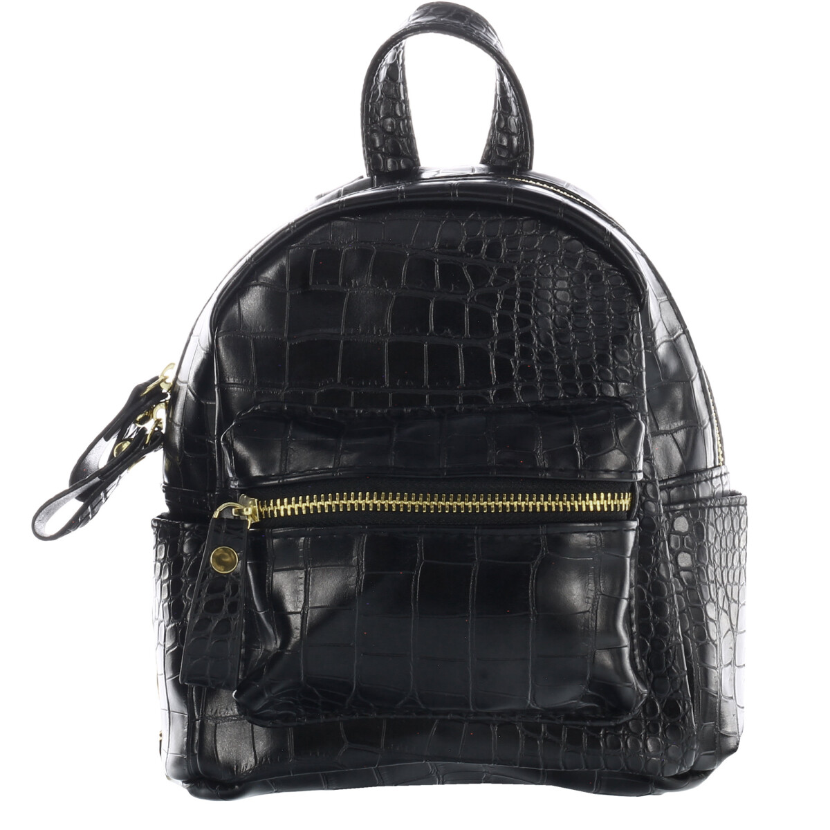 Mochila Miss Carol en material simil croco - Negro 