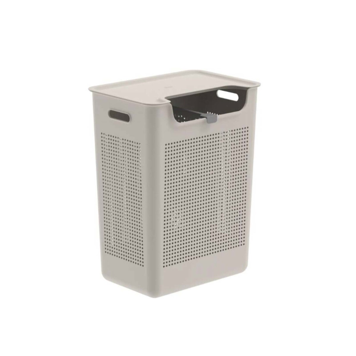 CESTO ROPA DOBLE - PLASTICO NATURAL-BEIGE CFW2000 