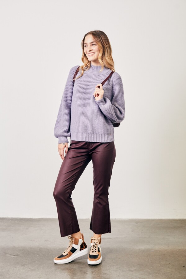 Sweater Manga Globo Lila