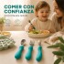 Set X3 Cubiertos Infantiles Marcus & Marcus Agarre Fácil Verde