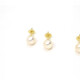 7.5 mm Caravanas De Oro 18 K Y Perlas 7.5 mm Caravanas De Oro 18 K Y Perlas
