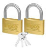 SET X 2 CANDADO BRONCE LLAVES INGUALES 20MM INGCO DBPLK2202 SET X 2 CANDADO BRONCE LLAVES INGUALES 20MM INGCO DBPLK2202