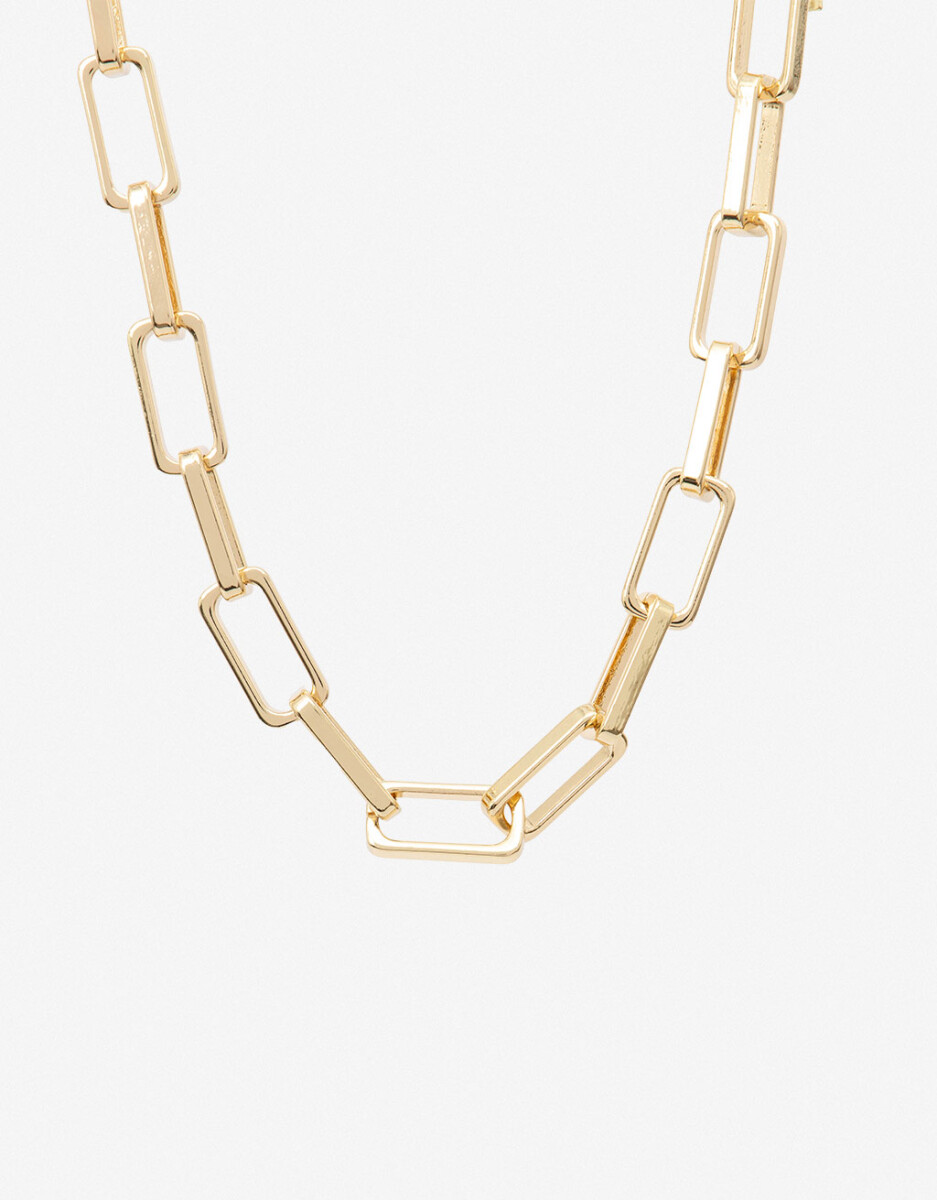 Collar Corto Metal Eslabones 