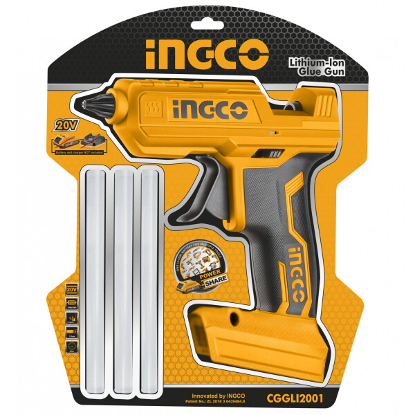 PISTOLA SILICONA BATERIA 20 VOLT LINEA P20S INGCO CGGLI2001 NO INCLUYE BAT NI CA PISTOLA SILICONA BATERIA 20 VOLT LINEA P20S INGCO CGGLI2001 NO INCLUYE BAT NI CA