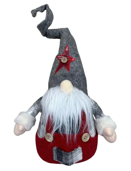 MUÑECO PAPA NOEL NAVIDAD MEDIANO 35CM GRIS/ROJO MUÑECO PAPA NOEL NAVIDAD MEDIANO 35CM GRIS/ROJO
