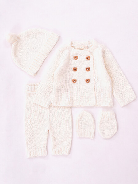 CONJUNTO RECIEN NACIDO OFF WHITE
