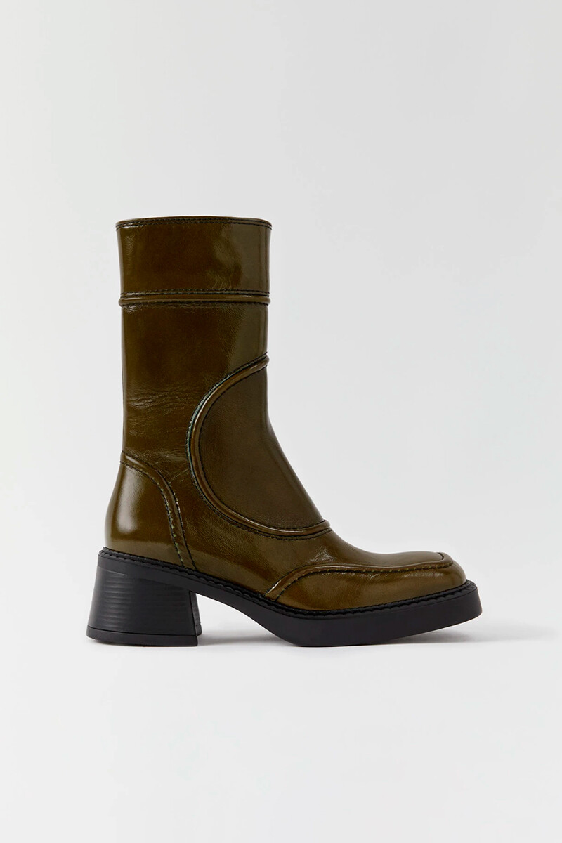 Malene Khaki Ankle Boots - Khaki 