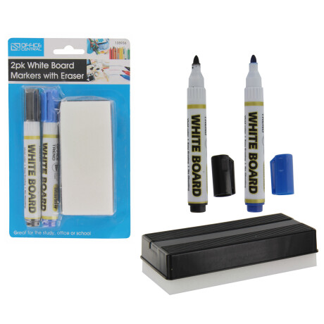 MARCADOR PIZARRA X2UDS + BORRADOR MARCADOR PIZARRA X2UDS + BORRADOR