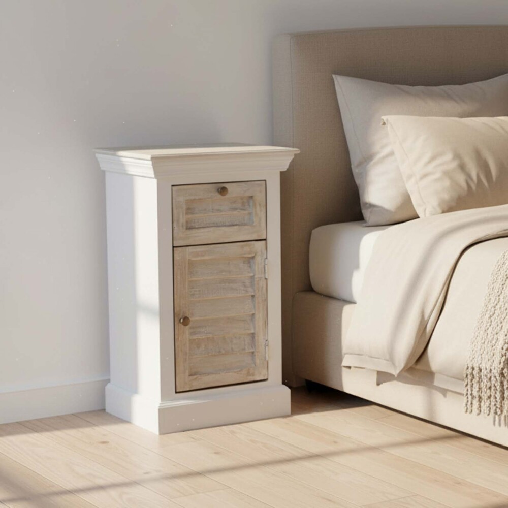 MESA DE LUZ MADERA BLANCO EZIO