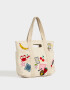 Shopper Cartera Shopper Con Parches - Blanco Crudo