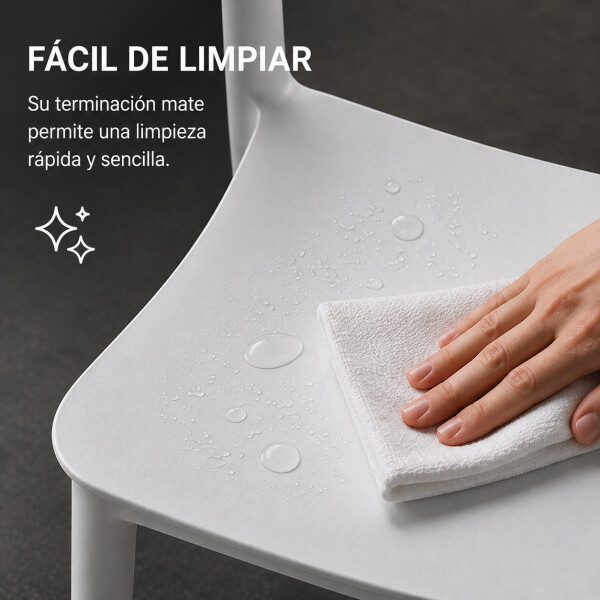 Silla Comedor ComboHome Venecia Pack X4 Blanco 1