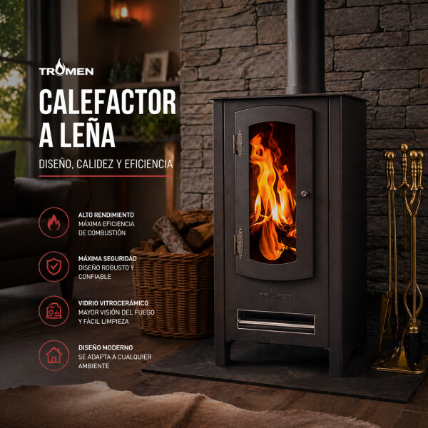 Calefactor Tromen Exterior A Leña Vulkan 32294 CALEFACTOR TROMEN LEÑA EXT. VULKAN 32294