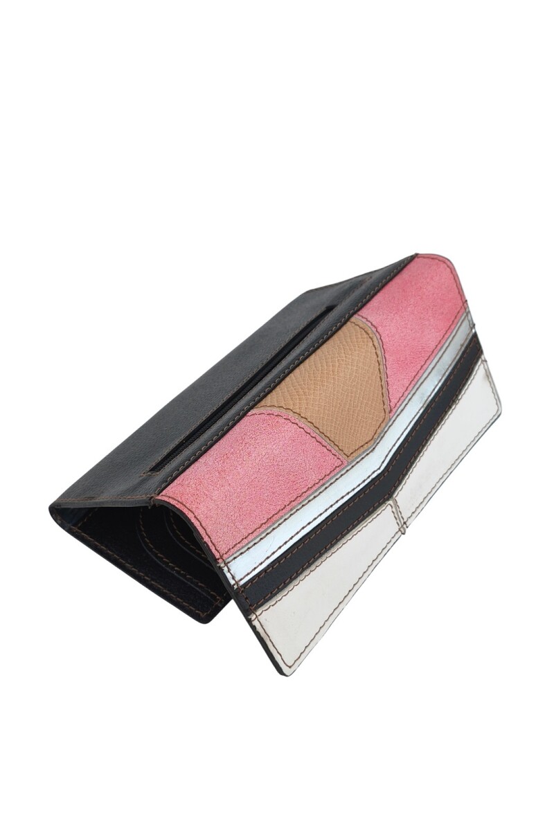 Billetera patchwork 100% cuero opción 1