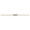 Pulsera Force-Plata Rodinada micra oro 18k-Piedra Topacio azul-PU2007 conpiedra