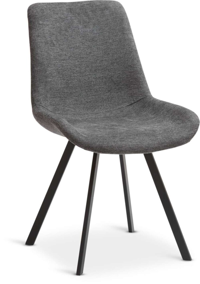 Silla De Comedor Hygum Giratoria - Gris/Negro 