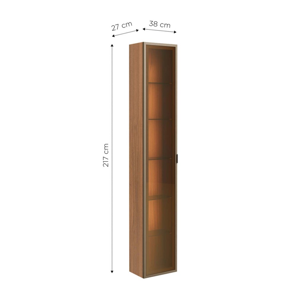 CRISTALERA/MODULAR MDF MARRON GLASS ALMENDRA