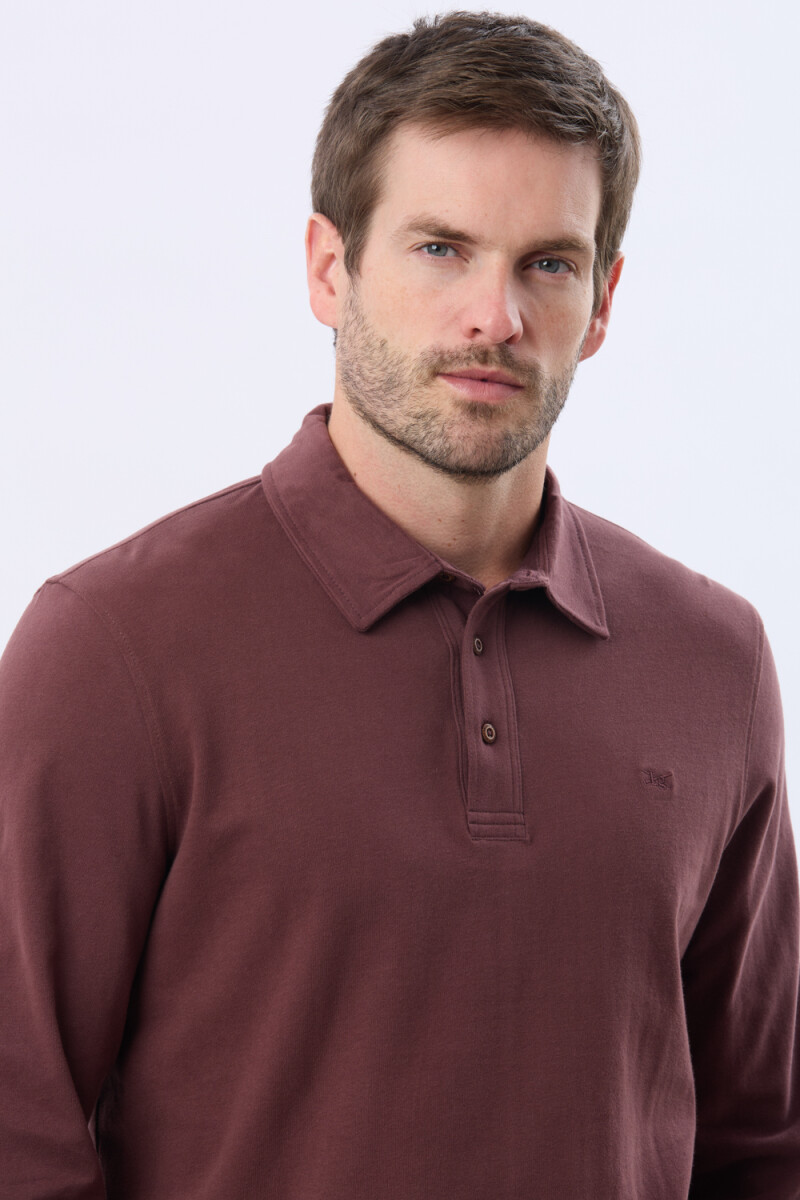 REMERA POLO JERSEY - Bordo 