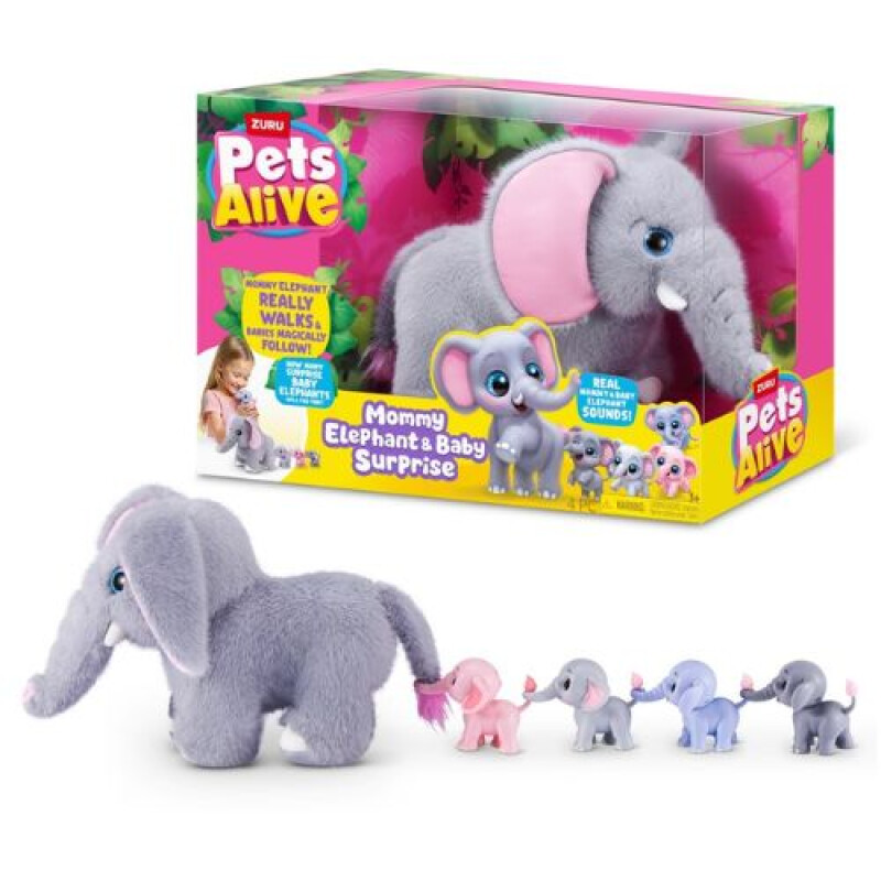 Pets Alive - Elefante Mamá Y Bebes Pets Alive - Elefante Mamá Y Bebes