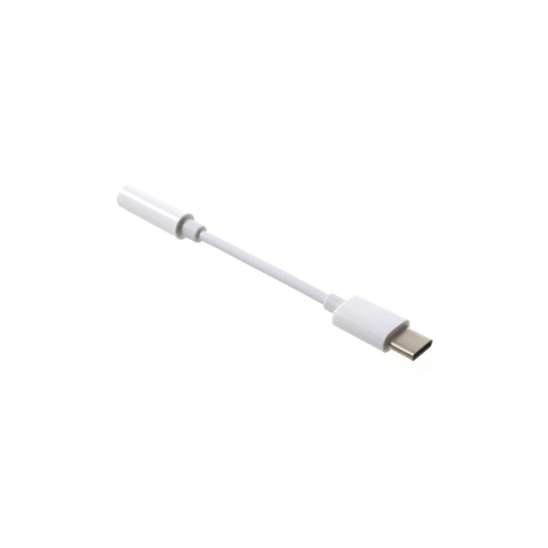 Adaptador para auriculares Tipo-C a 3.5mm color blanco Adaptador Para Auriculares Tipo-c A 3.5mm Color Blanco