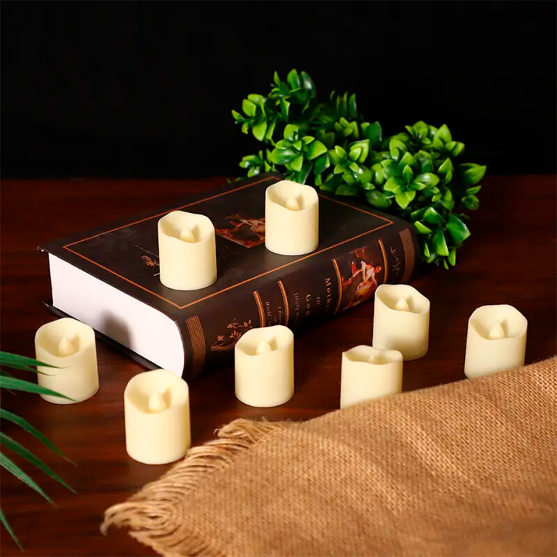 Velas Led de Decoración a Pila de 24 Unidades Velas Led de Decoración a Pila de 24 Unidades